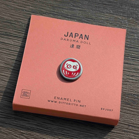 japan daruma enamel pin