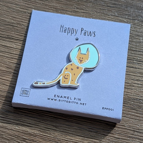 happy paws - pepper enamel pin