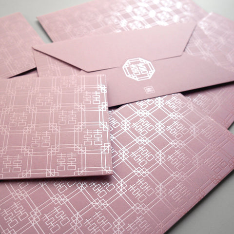double happinese envelope (set of 6) - pink