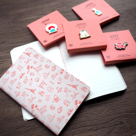 letterpress japan pattern notebook