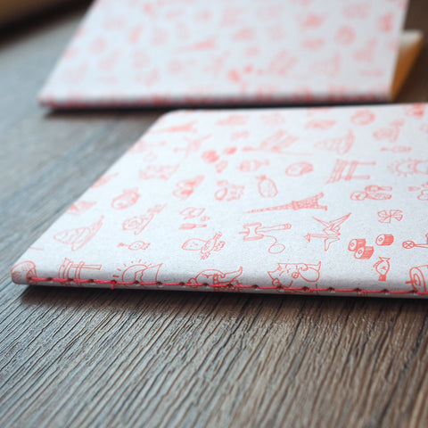 letterpress japan pattern notebook