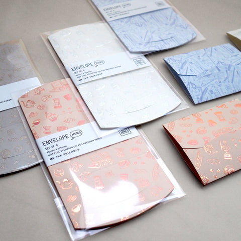 envelope memo - hong kong pattern (set of 8)