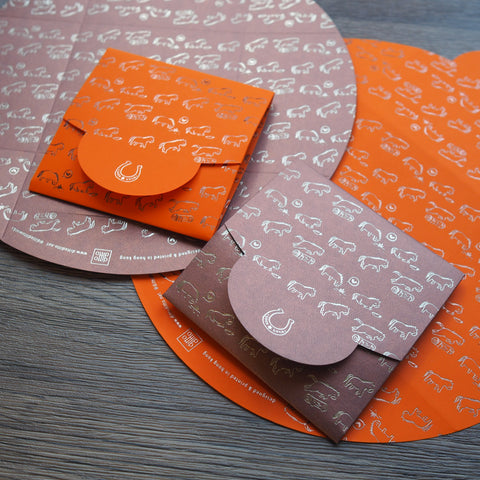 horse - mini envelope set of 6 (2 colors / 3 x each color)