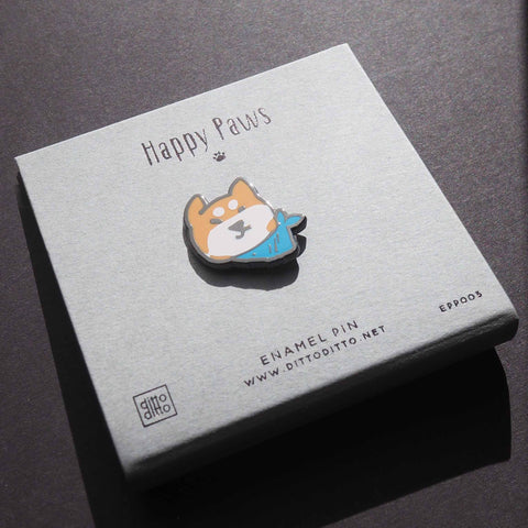 happy paws - sunny enamel pin