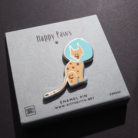 happy paws - pepper enamel pin