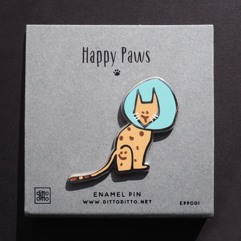 happy paws - pepper enamel pin