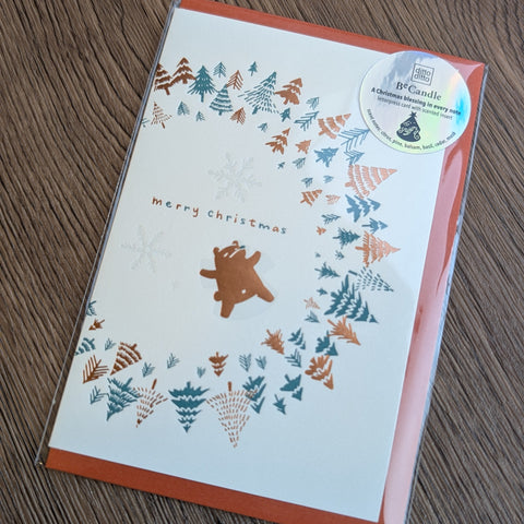 ditto ditto x becandle - first snow - letterpress christmas card with scented insert