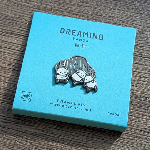 dreaming - panda enamel pin