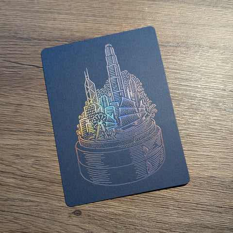 possibilities - Michal Bačak - bamboo steamer hot foil postcard