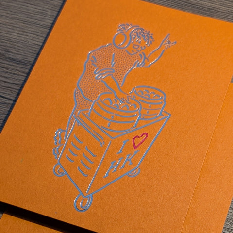 possibilities - Michal Bačak - DJ dim sum hot foil postcard
