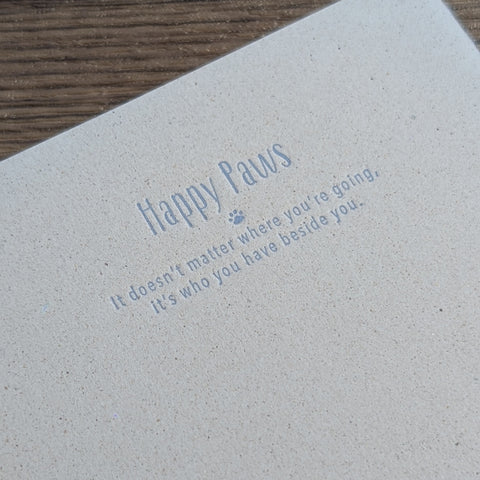 happy paws - letterpress potted plants notebook