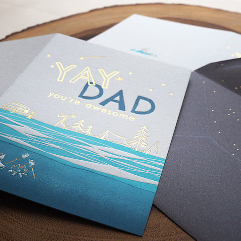dad, you are awesome - letterpress greeting card