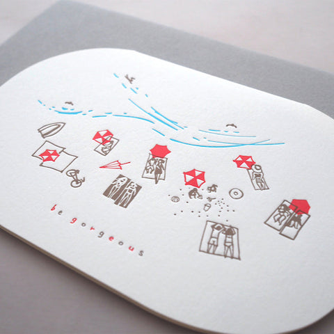 be gorgeous - serendipity - letterpress greeting card