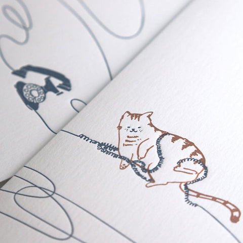 miss your voice - letterpress love card