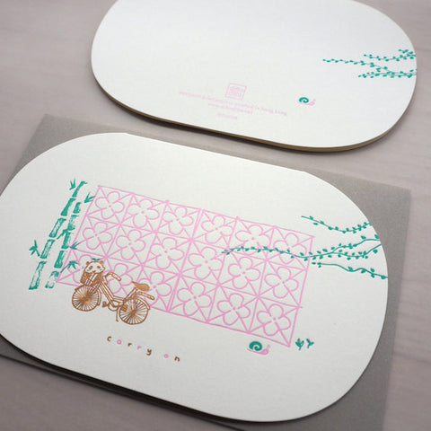 carry on - letterpress greeting card