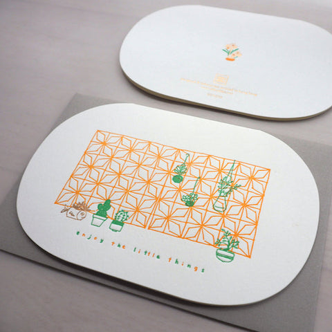 enjoy the little things - letterpress greeting card