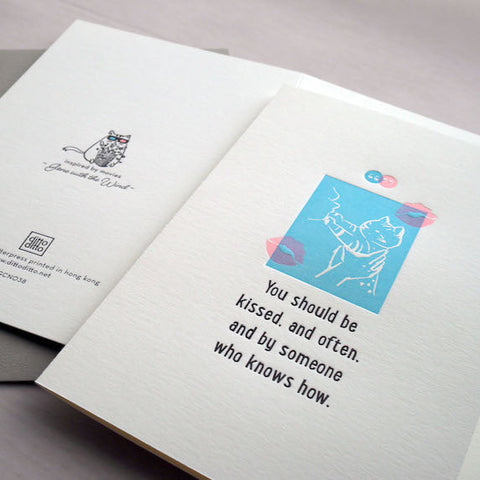 movie love - gone with the wind - letterpress love card
