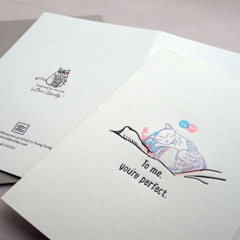 movie love - love actually - letterpress love card