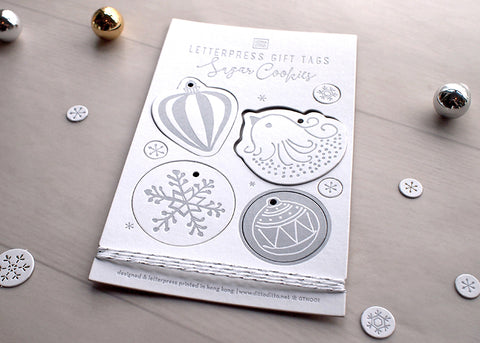 sugar cookies gift tag - silver