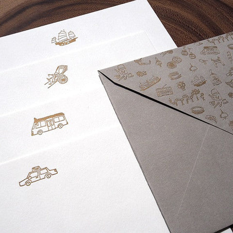 get around hong kong - letterpress notecard (set of 8)