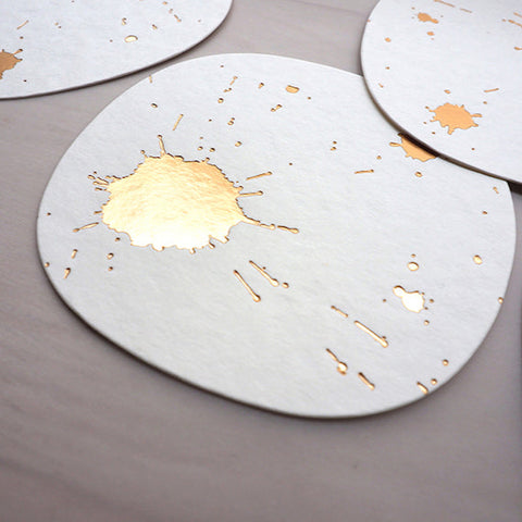 coaster notecard set - ink drops