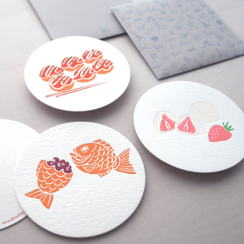 ichigo daifuku - letterpress notecard