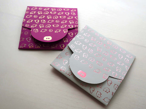 pig - mini envelope set of 6 (2 colors / 3 x each color)
