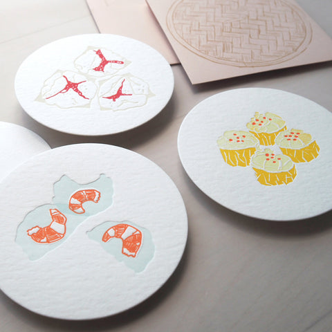 shrimp dumpling notecard