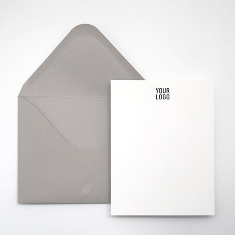 notecard set - upload your own logo with hot foil (gold / black)