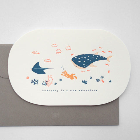 everyday is a new adventure - letterpress greeting card