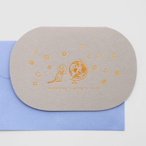 everything is going to be ok - letterpress greeting card
