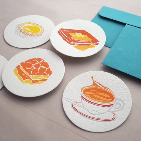 pineapple bun - letterpress notecard