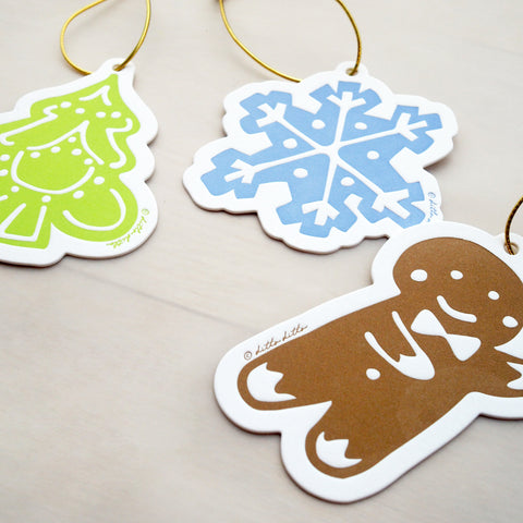 nordic sugar cookies - letterpress gift tags (set of 3)