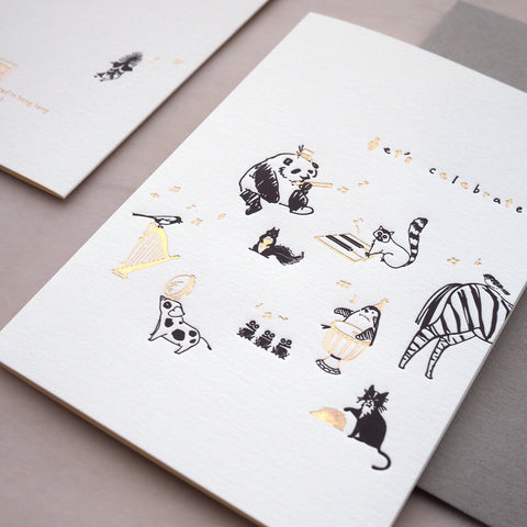 let's celebrate - letterpress birthday card
