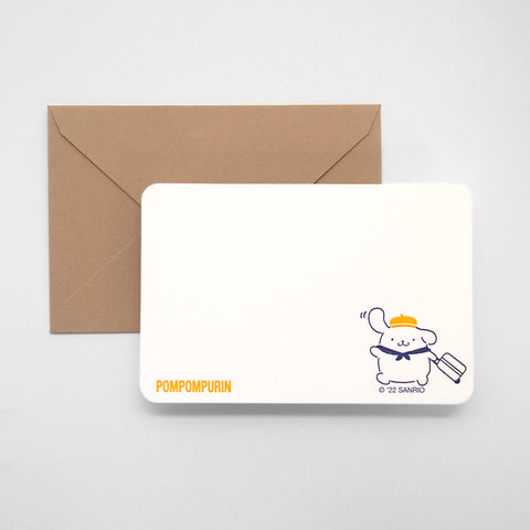 sanrio mini card - pomompurin - letterpress mini card