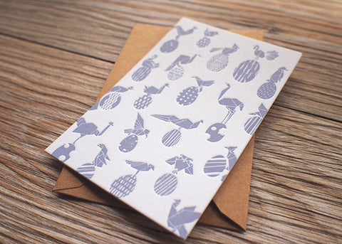 SWIT the unknown eggs - letterpress mini pattern card