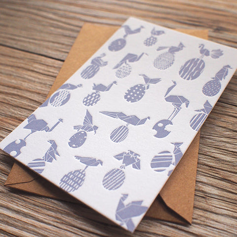 SWIT the unknown eggs - letterpress mini pattern card