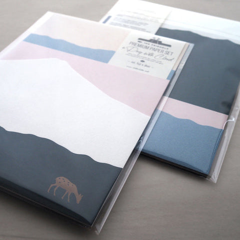 ink friendly paper set - Mt. fuji x deer