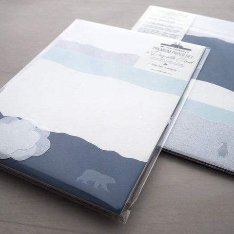 ink friendly paper set - polar bear x penguin