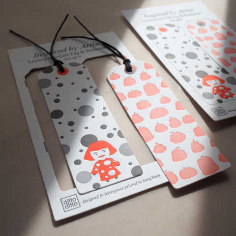 inspired by artist - letterpress gift tags / bookmark (set of 2)