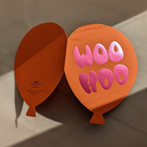 wordsmith“” - woo hoo  - hot foil greeting card