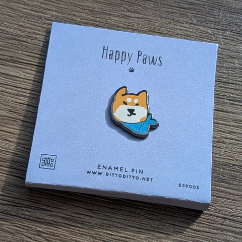 happy paws - sunny enamel pin