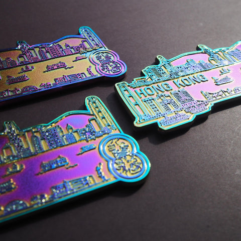 hong kong magnet - rainbow iridescent ( local Hong Kong shipping only )