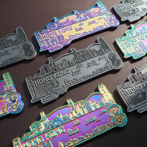 hong kong magnet - rainbow iridescent ( local Hong Kong shipping only )
