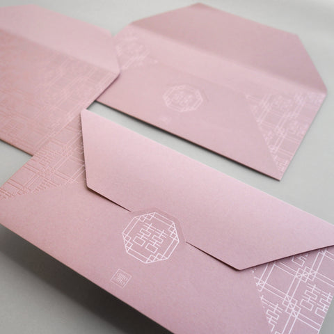 double happinese envelope (set of 6) - pink
