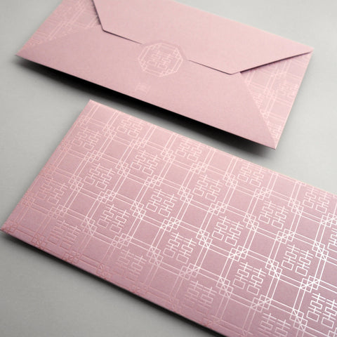 double happinese envelope (set of 6) - pink