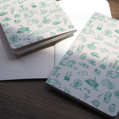 letterpress singapore pattern notebook