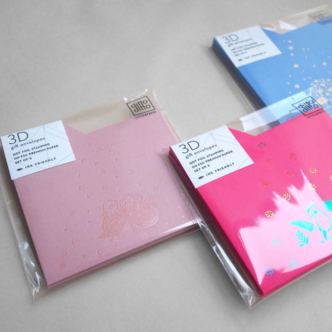 3D gift envelopes - piggy (set of 6)