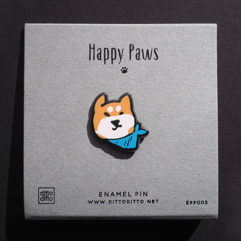 happy paws - sunny enamel pin