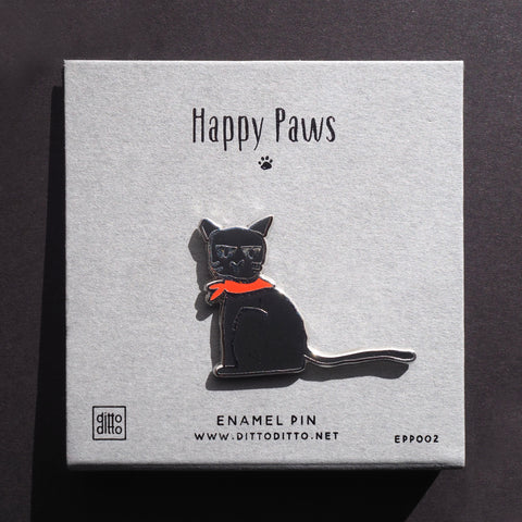 happy paws - marshall enamel pin